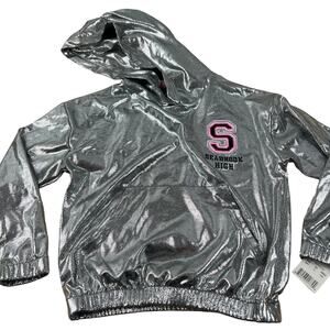 Disney Seabrook High Girls' Silver Glitter Long Sleeve Pullover - Size XS - NWT